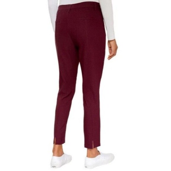 NWT Mario Serrani Ladies' Textured Pull-On Pants Burgandy Size XL - Picture 3 of 3